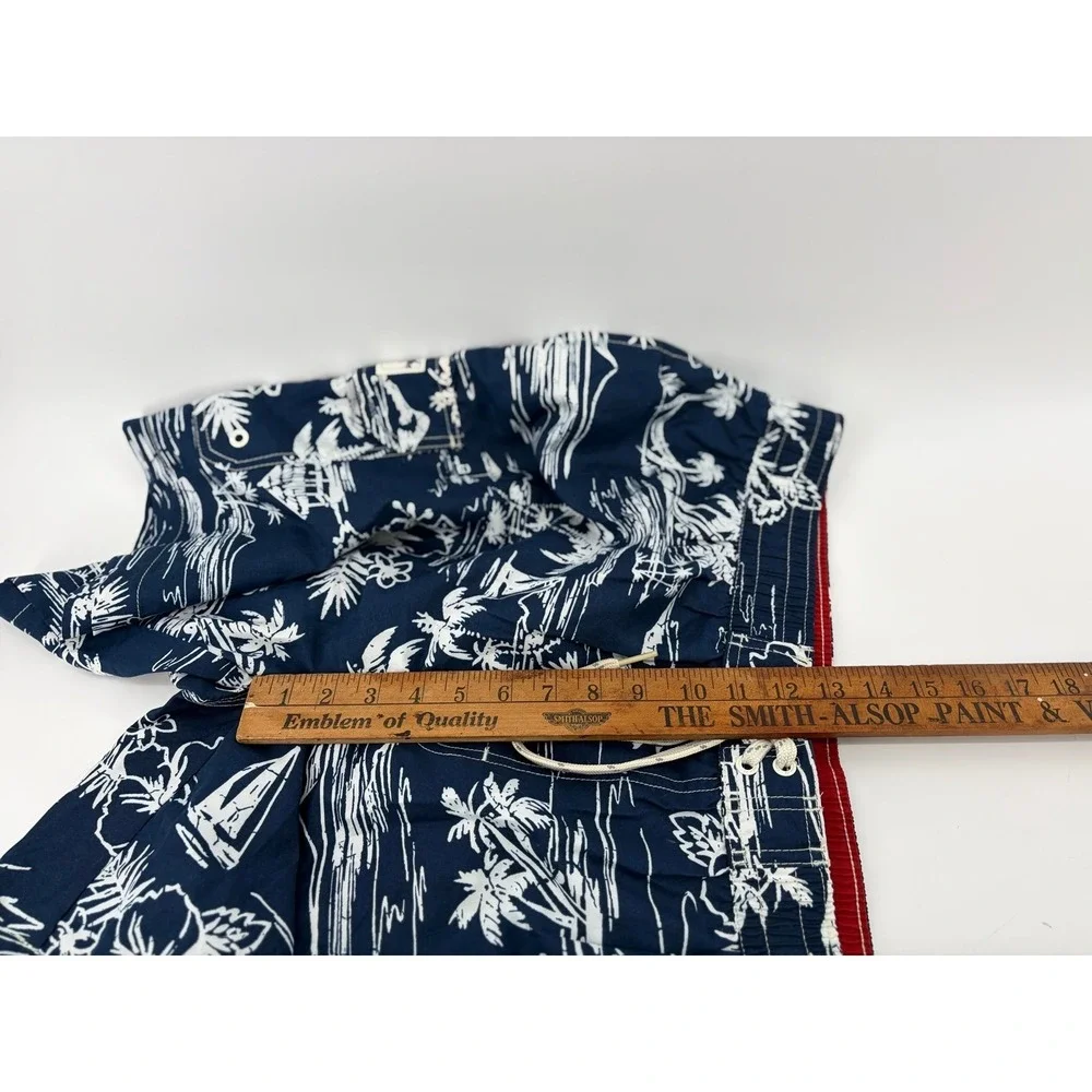 Caribbean Joe, Blue Swim Shorts, Swimwear Hawaiian, Tropical, Men's Size XL